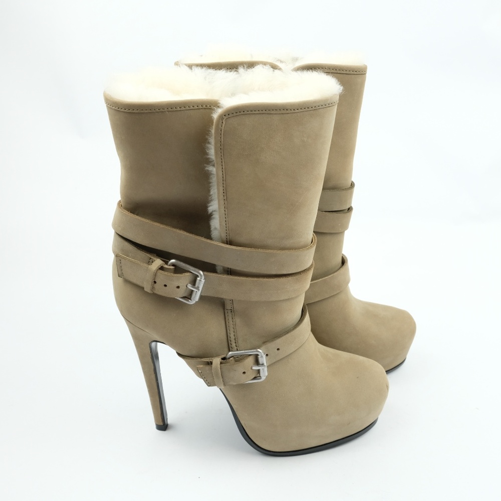 Pour La Victoire Suede Lizzie Platform Ankle Boots